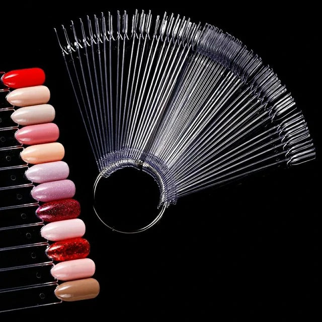 Nail Art Display Swatch Sticks And Metal Ring (Pack Of 50)