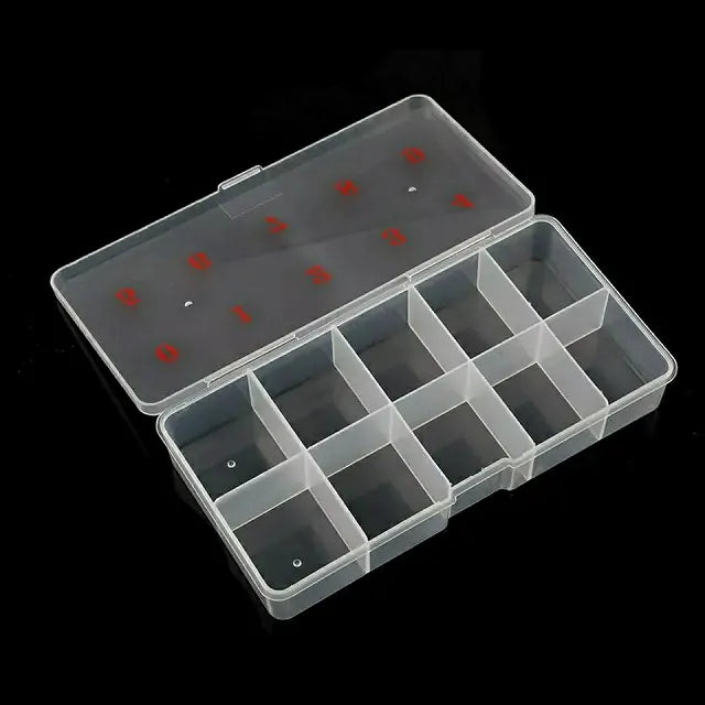 Empty Numbered Nail Tips Box (Capacity 500 Tips)
