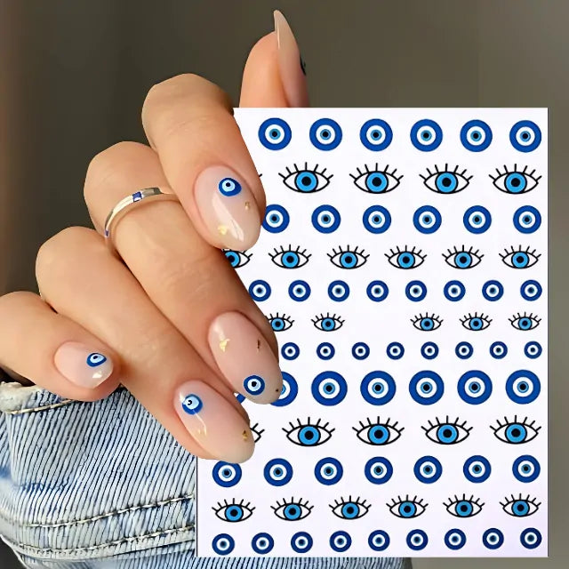 Evil Eye 5D Nail Stickers Sheet