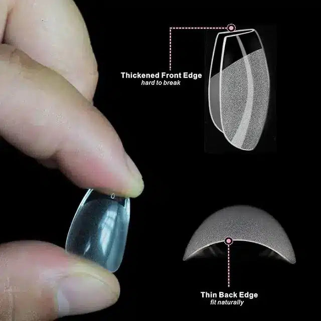 Extra Short Coffin Pre Buffed Gel Nail Tips (240 Pcs)
