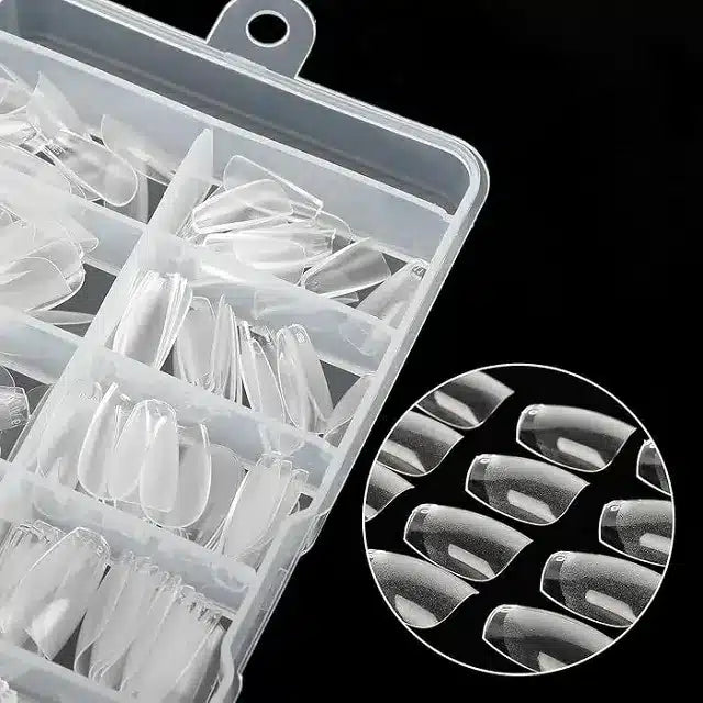 Extra Short Coffin Pre Buffed Gel Nail Tips (240 Pcs)