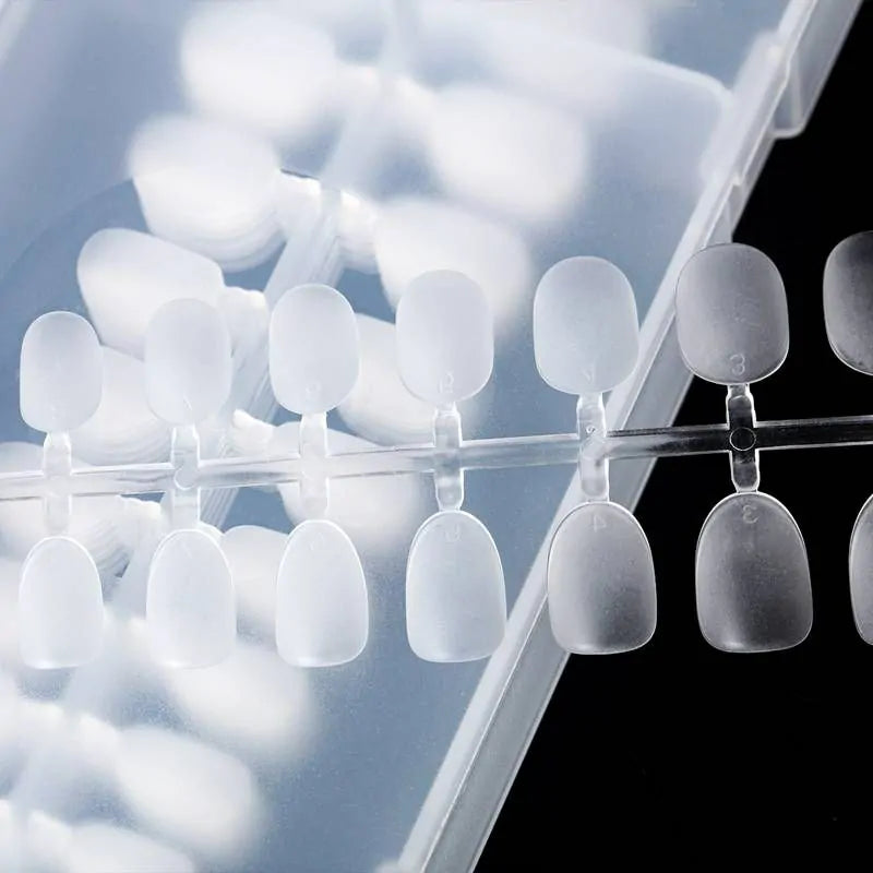 Extra Short Ovals Pre Buffed Gel Nail Tips (300 Pcs)