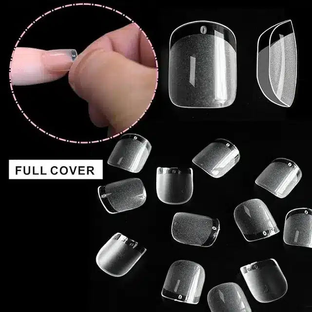 Extra Short Square Pre Buffed Gel Nail Tips (240 Pcs)