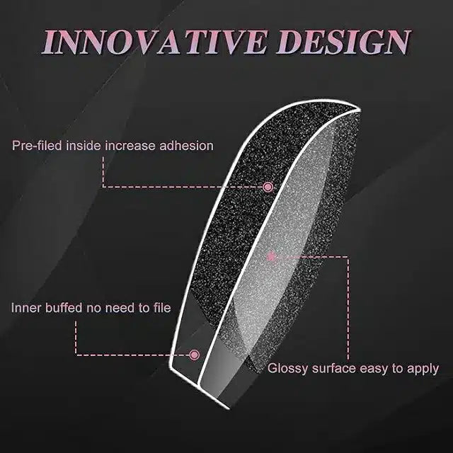 Extra Short Square Pre Buffed Gel Nail Tips (240 Pcs)