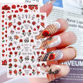 Red Rose Tattoo Stickers Sheet (F857)
