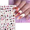 Pink Roses Nail Stickers Sheet (F858)