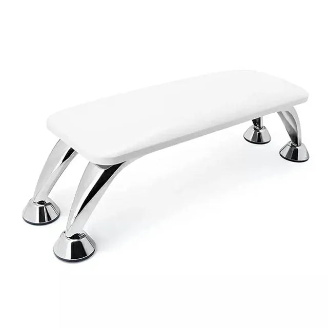 Faux Leather Professional Arm Rest For Nail Art (White)