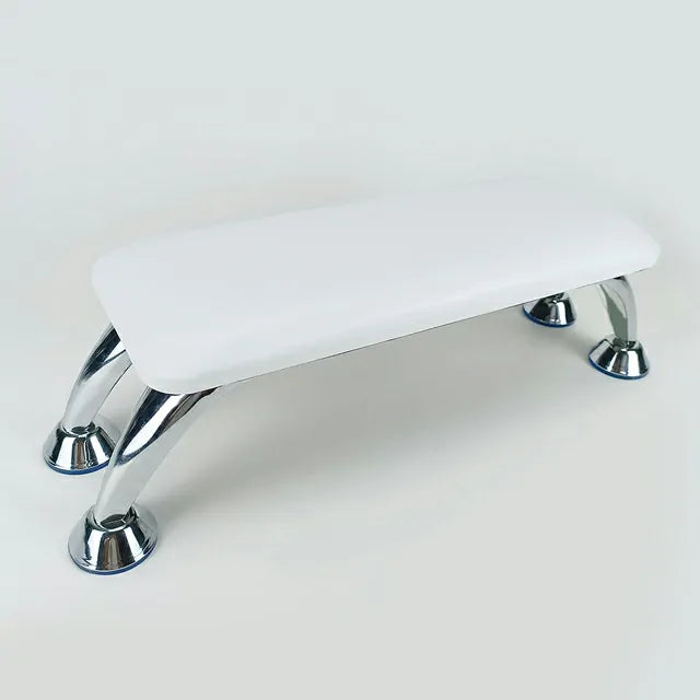 Faux Leather Professional Arm Rest For Nail Art (White)
