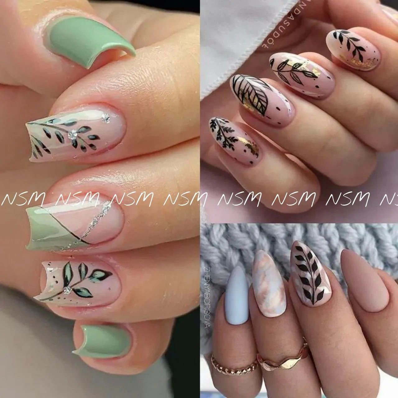 Fern, Leaves and Text Stamping Plate By Nicole Diary (240)