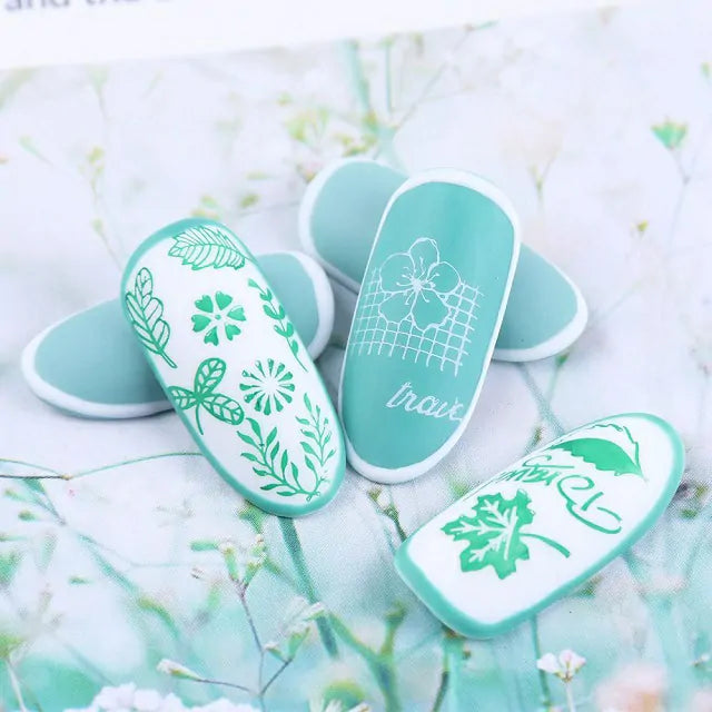 Garland Floral Leaves Nail Stamping Plate (XY-N08)