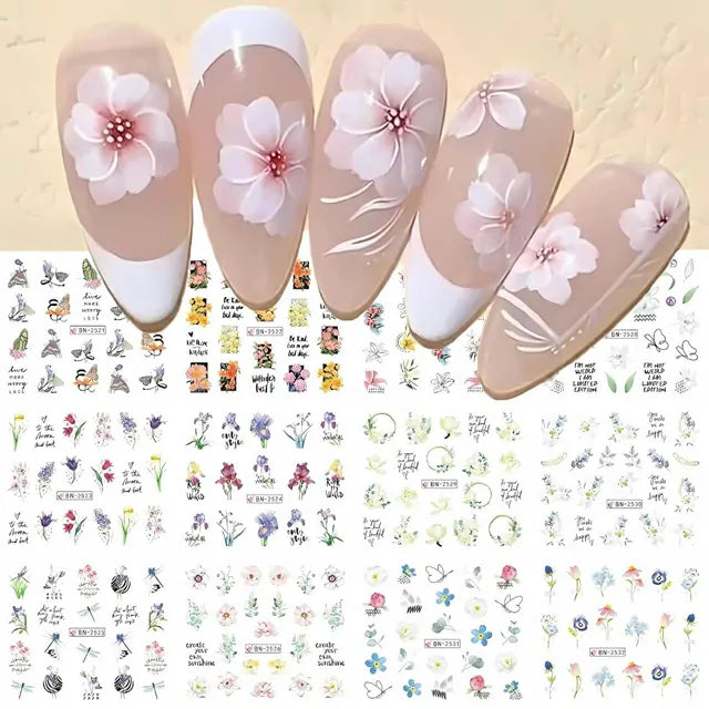 Floral Nail Art Water Decals (BN-2532)