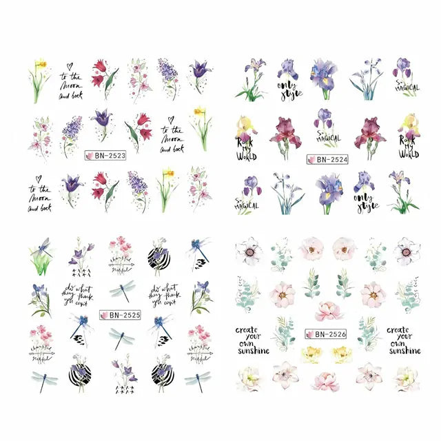 Floral Nail Art Water Decals (BN-2532)