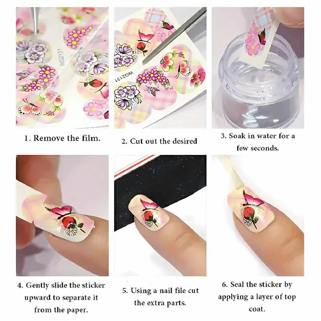 Floral Nail Art Water Decals (BN-2532)