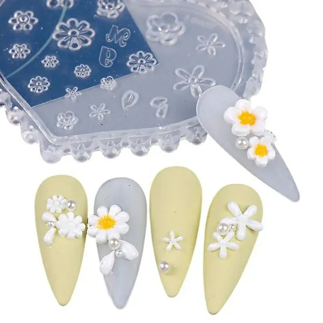 Flower And Leaf Silicone Nail Art Mould