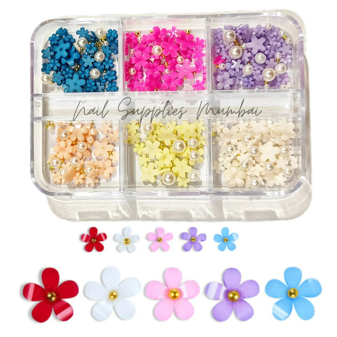 Flower Nail Charms Grid (Set No. 4)