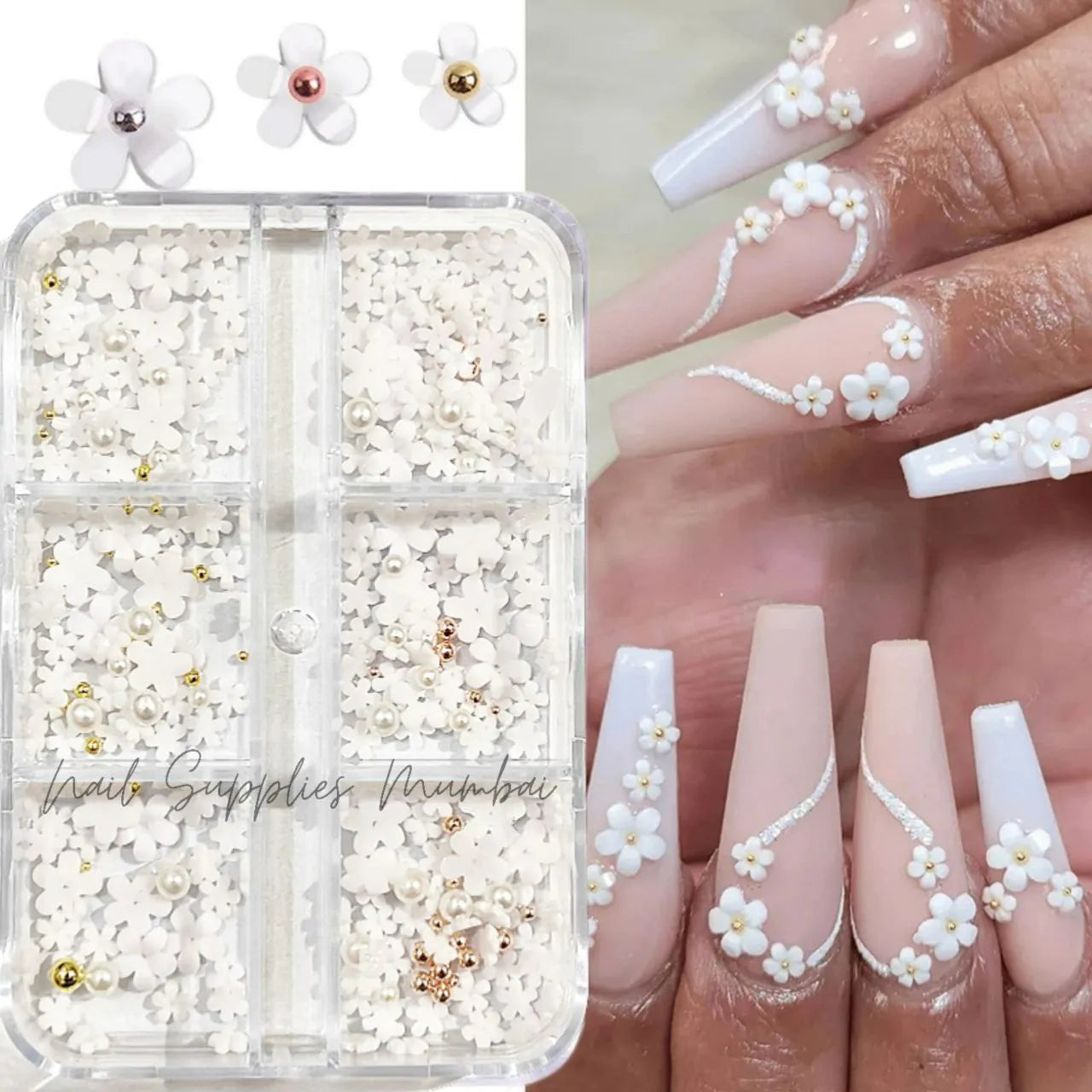 Flower Nail Charms Grid (Set No. 6)