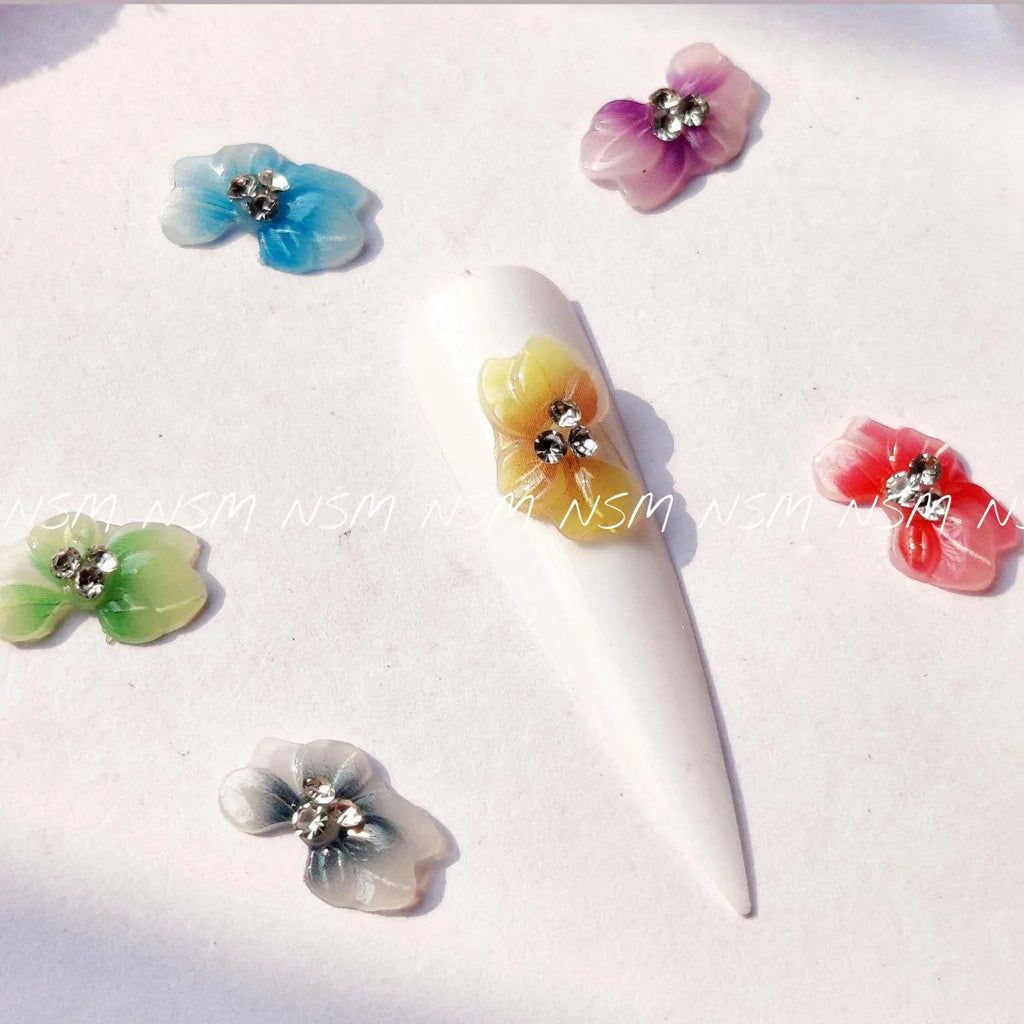 Flower Petals Nail Charms Grid