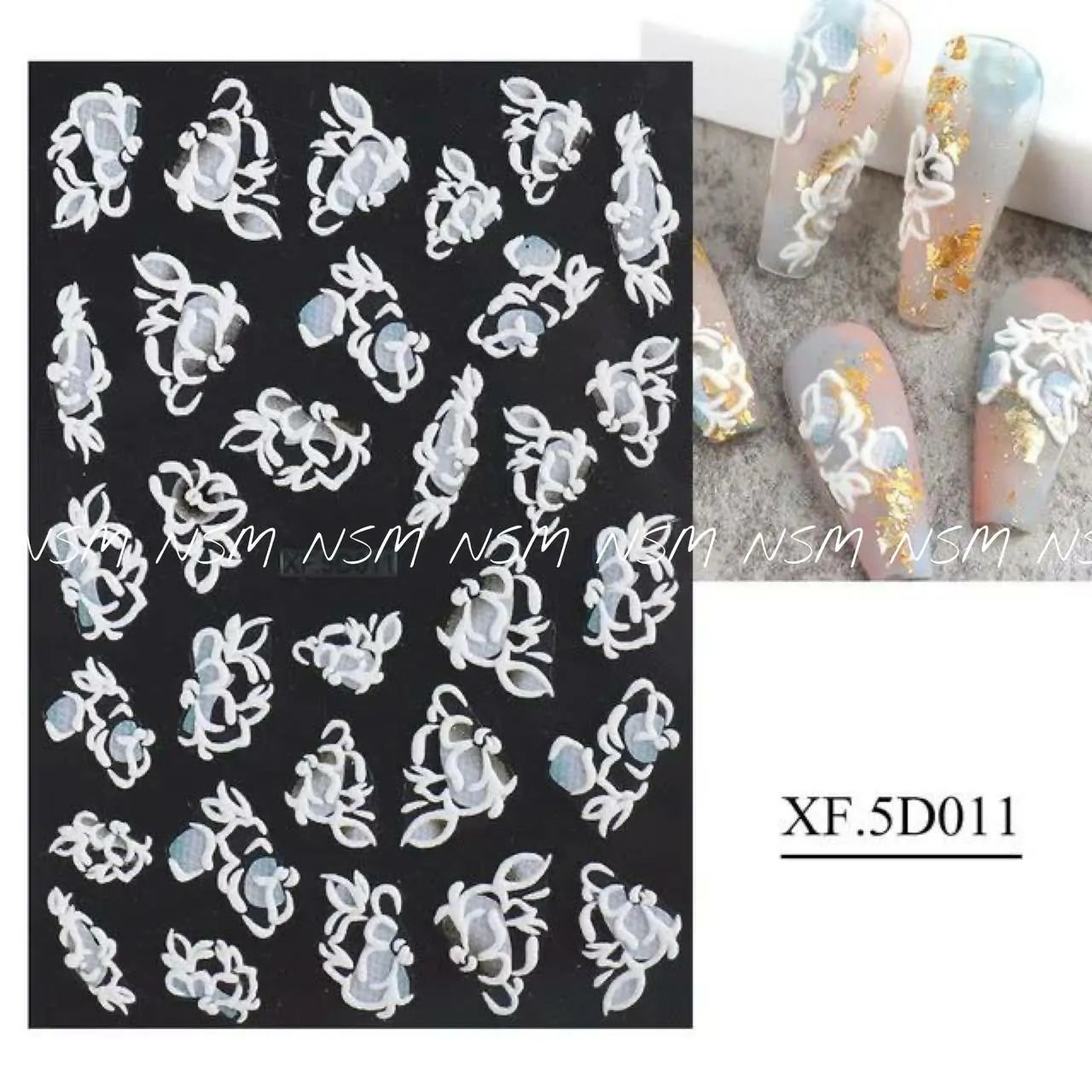 Flowers 5D Sticker Sheets (XF-5D011)