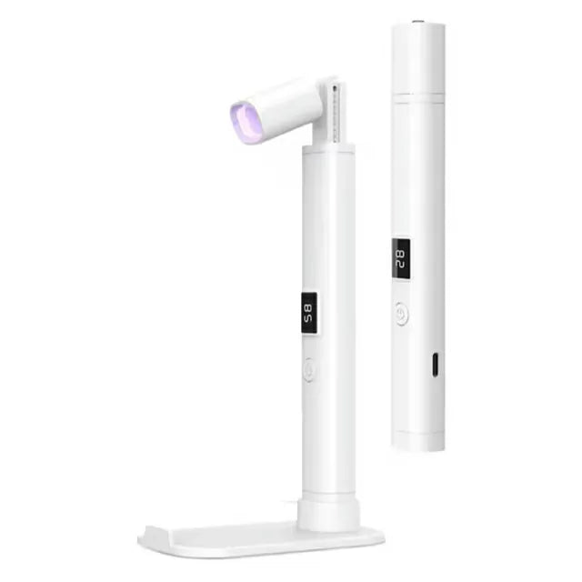 Foldable Straight Line Nail Lamp With Stand Mobile Holder And Silicon Lenses