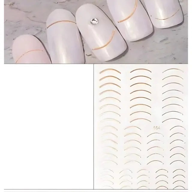 French Smile Line 3D Nail Stickers (JO-554)
