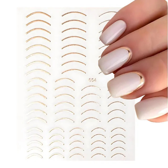 French Smile Line 3D Nail Stickers (JO-554)