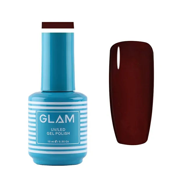 Glam Gel Nail Polish - Dark Mahagony Brown (15ml)