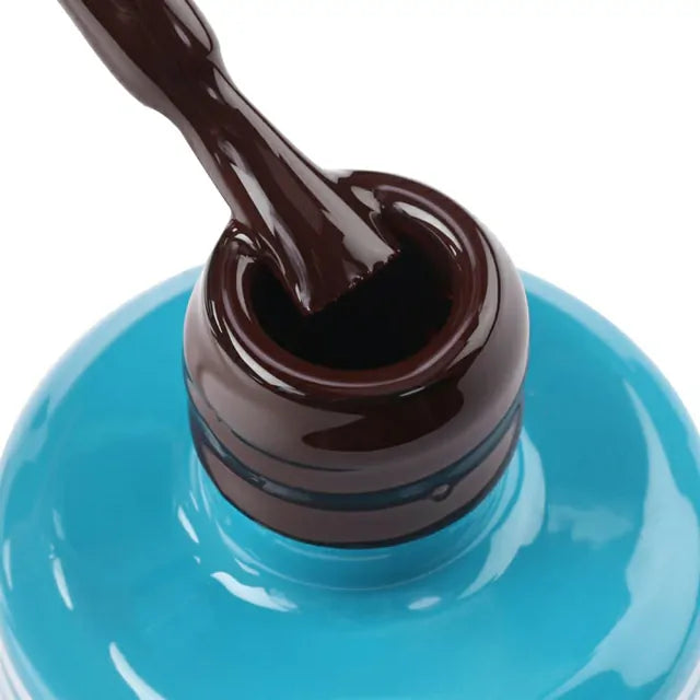 Glam Gel Nail Polish - Dark Mahagony Brown (15ml)