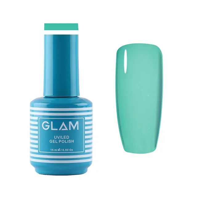 Glam Gel Nail Polish - Pale Turquoise Blue (15ml)