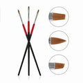 Gel And Art Brushes (Set Of 3 Pcs)
