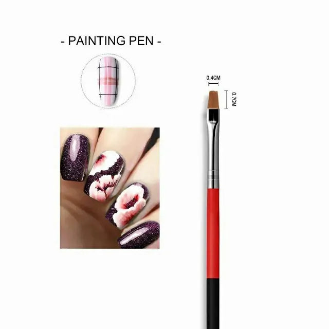 Gel And Art Brushes (Set Of 3 Pcs)