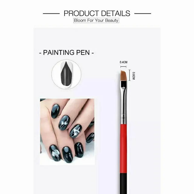 Gel And Art Brushes (Set Of 3 Pcs)