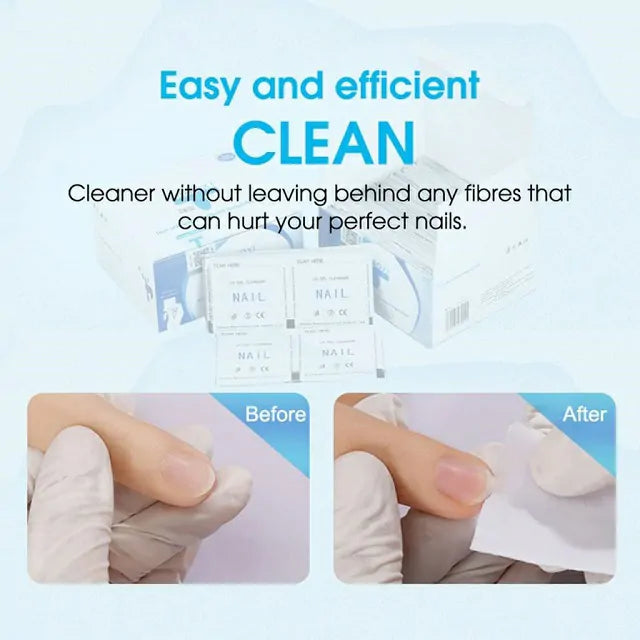 Gel Polish Remover Wipes/ Press on Swabs (Box Of 200)