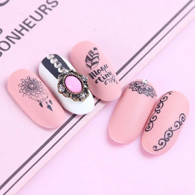 Necklace And Abstract Geometry Nail Stamping Plate (XY-N03)