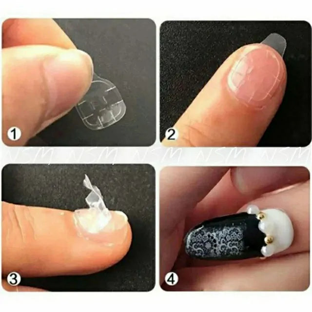 Glue Tabs For Press On Nails (Set Of 10 Sheets For 12 Nails)