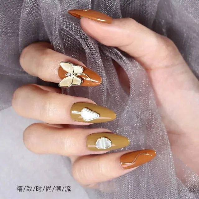 Gold Butterfly Nail Charms