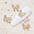 Gold Butterfly Nail Charms (Pack Of 2 Pcs)