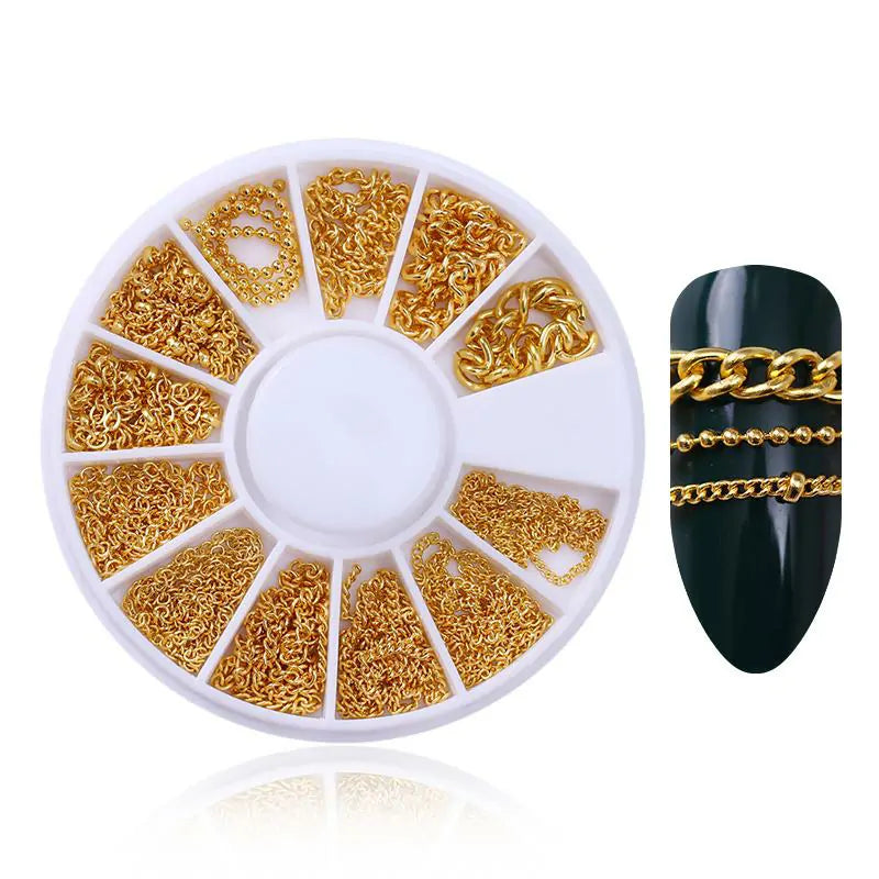 Born Pretty 3D Chains Nail Decorations Wheel