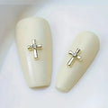 Gold Cross Nail Charms (Pack Of 2 Pcs)