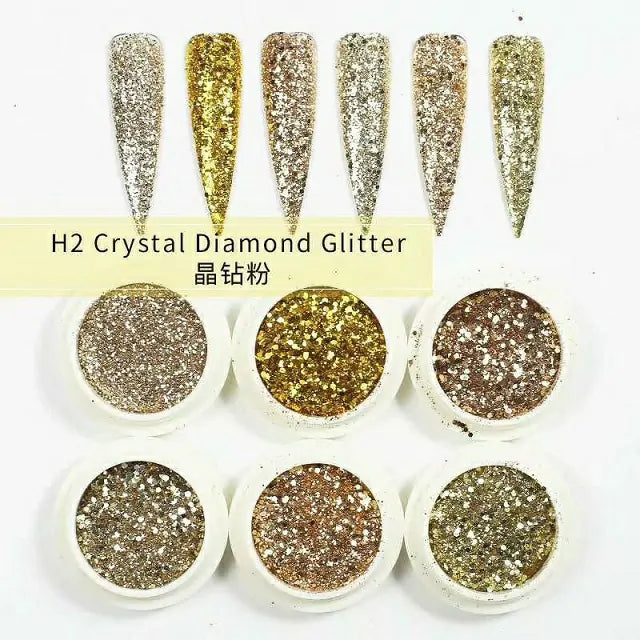 Gold Glitter Mylars (Set Of 6)