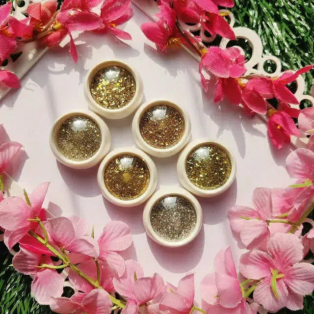 Gold Glitter Mylars (Set Of 6)
