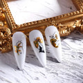 Abstract Golden Holographic Nail Art Sticker Sheets (CJ-016)