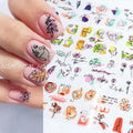 Abstract Graffiti Lady Face Design Transfer Foil (Set of 10 Without Box)