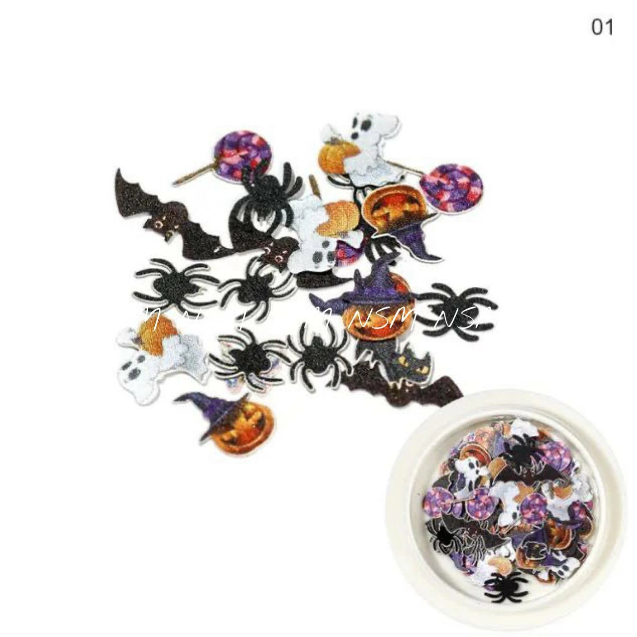 Halloween Nail Art Mylars Jar