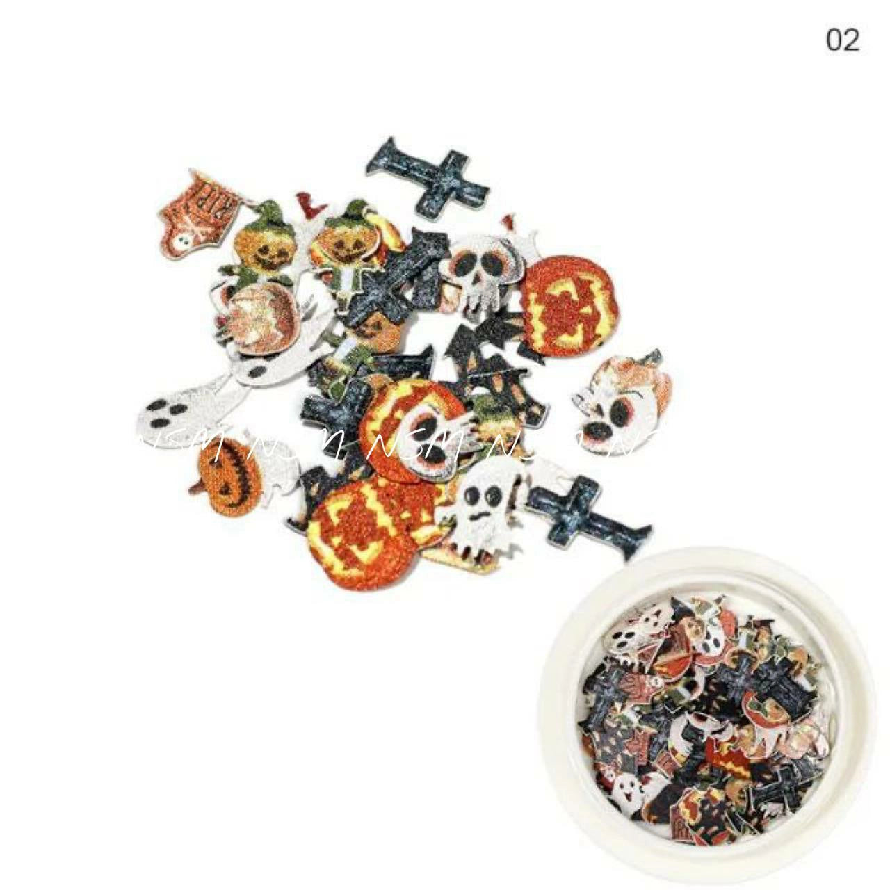 Halloween Nail Art Mylars Jar