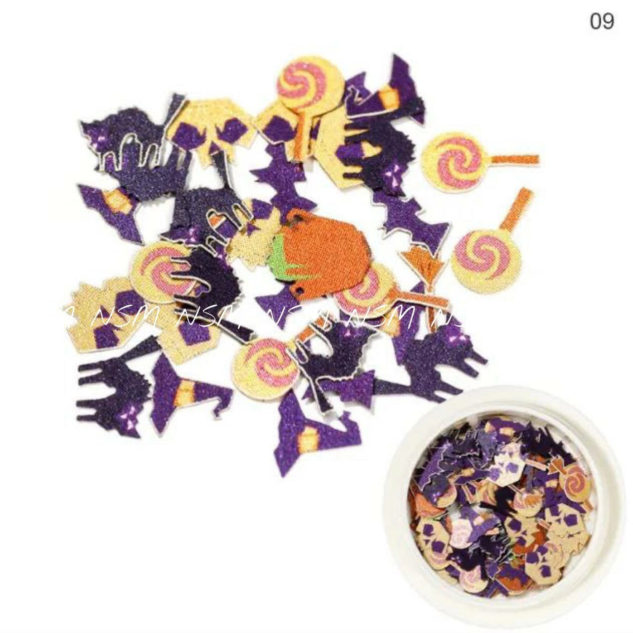 Halloween Nail Art Mylars Jar