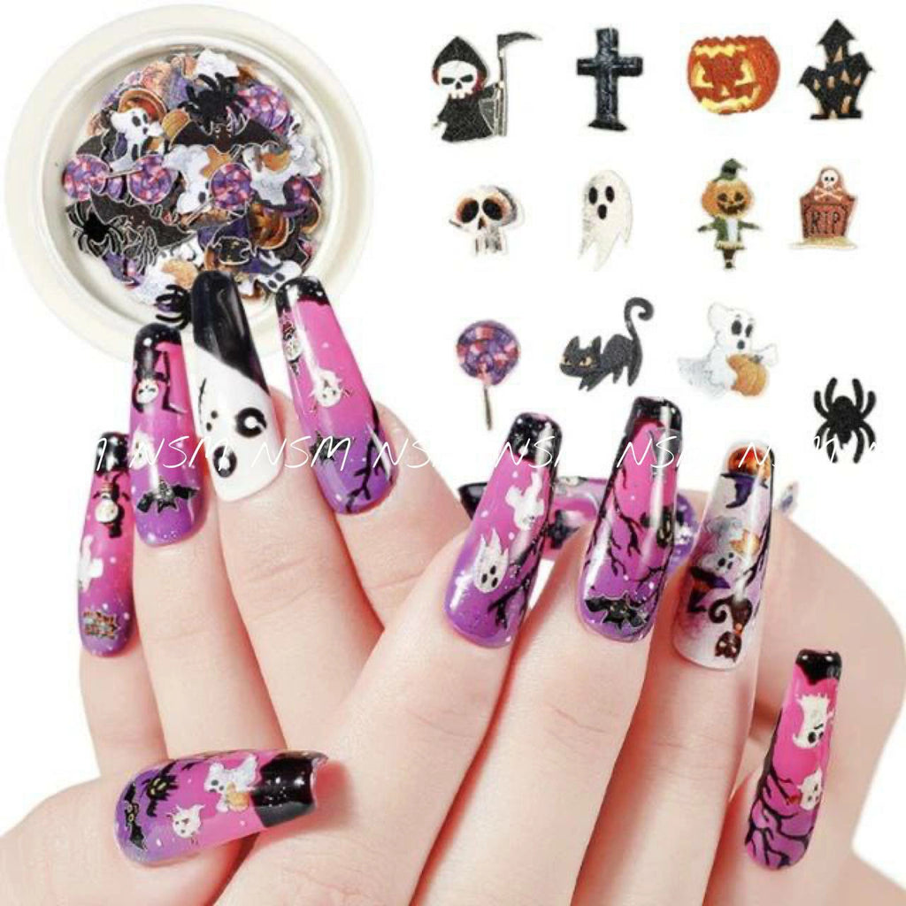 Halloween Nail Art Mylars Jar