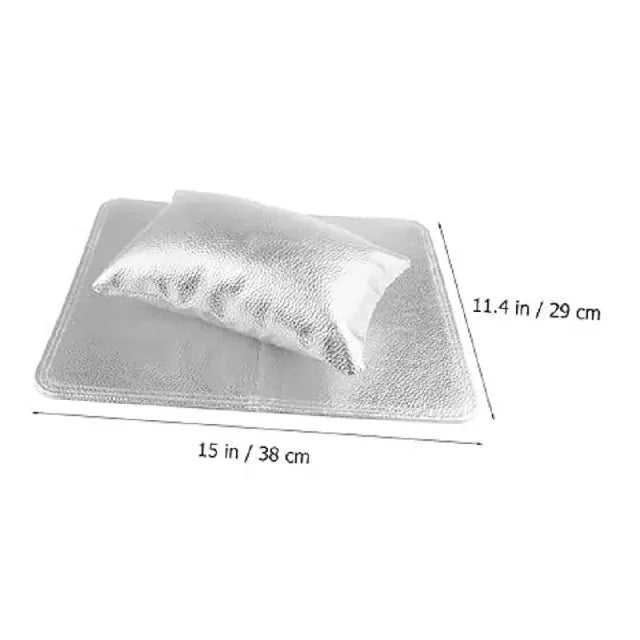 Hand Rest Pillow With Mat (Silver)
