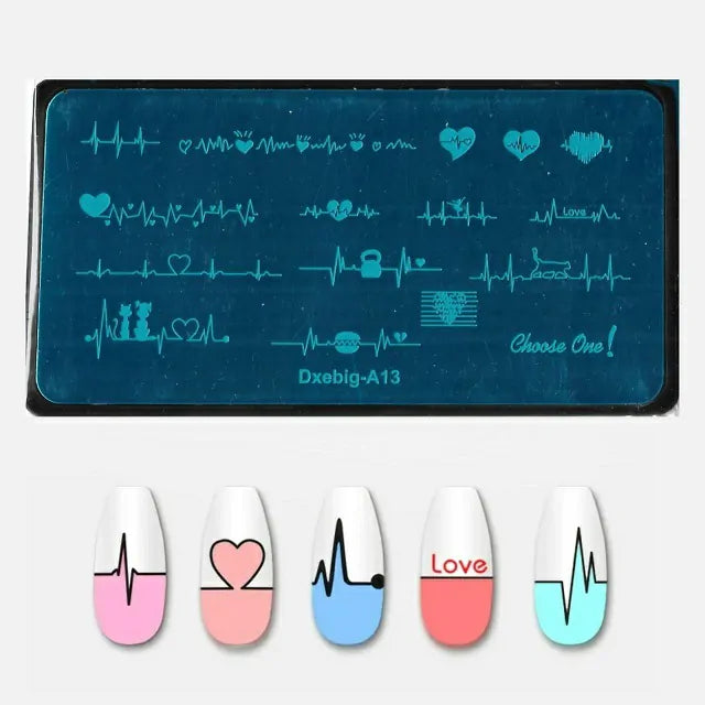 Heart Beat Designs Stamping Plate