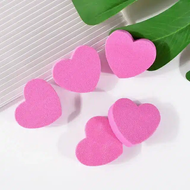 Heart Shaped Nail Buffers (Set of 10 & Random Colors)
