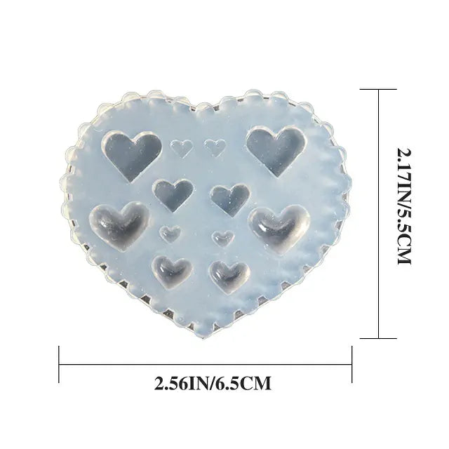 Heart Shaped Silicone Nail Art Mold